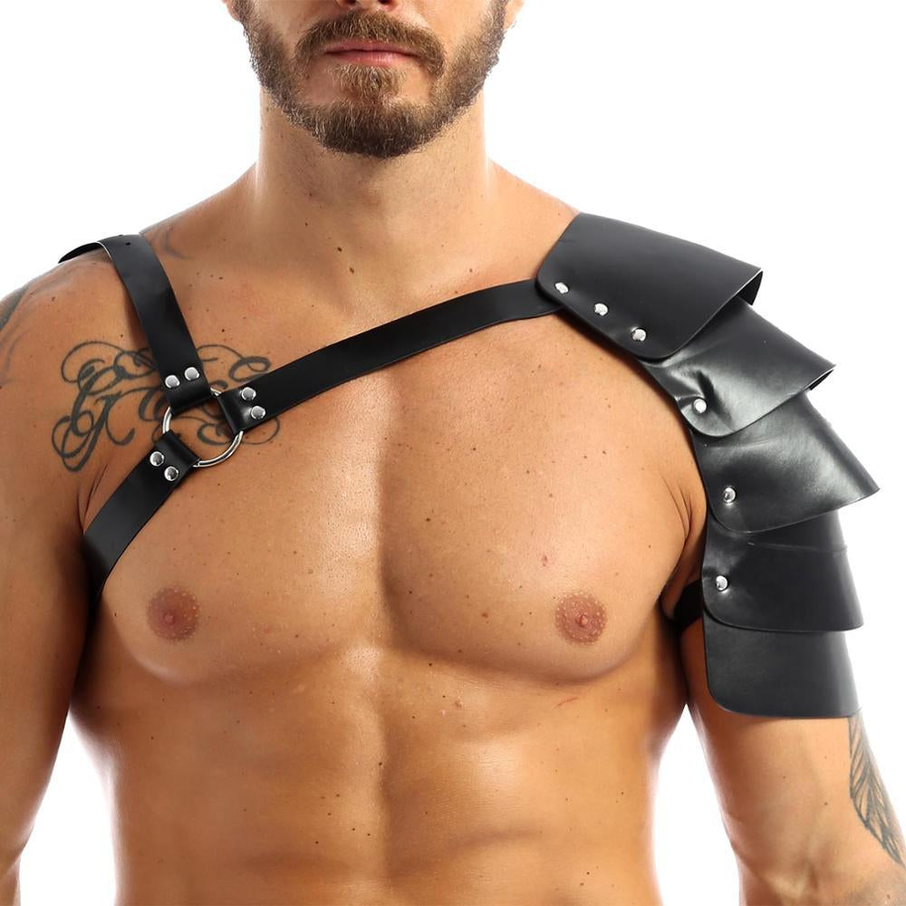 Medieval Renaissance Viking Men's One Shoulder Armor Strap: Perfect for COSPLAY and Halloween Role Playing