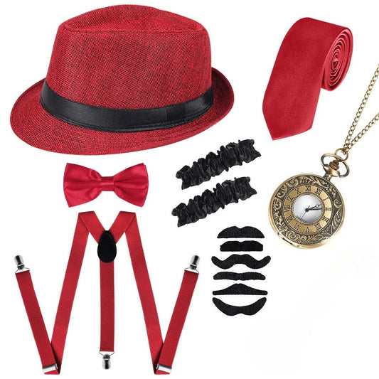 Men’s 1920s Gatsby Costume Kit – Deluxe Vintage Accessories Set