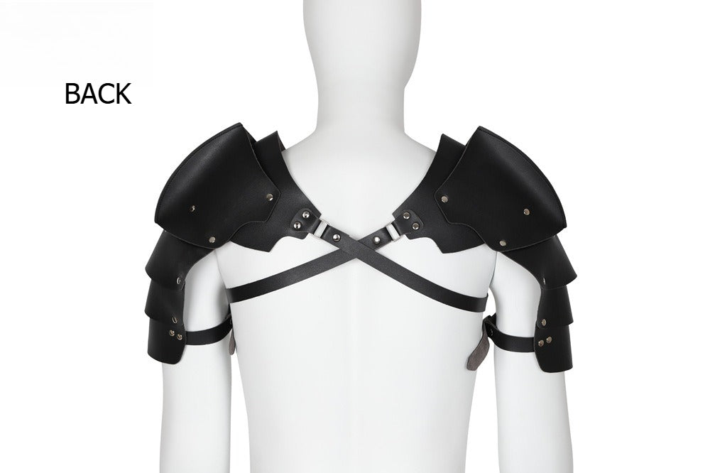Medieval Viking Shoulder Armor PU Leather Knight Pauldron Cosplay LARP Gear