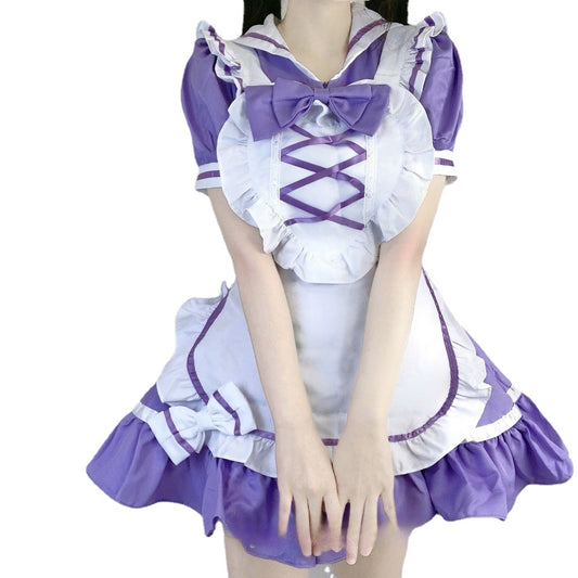 Purple Maid Costume Pure Hearted Maid Costume Fun Set Cute Girl Anime Costume