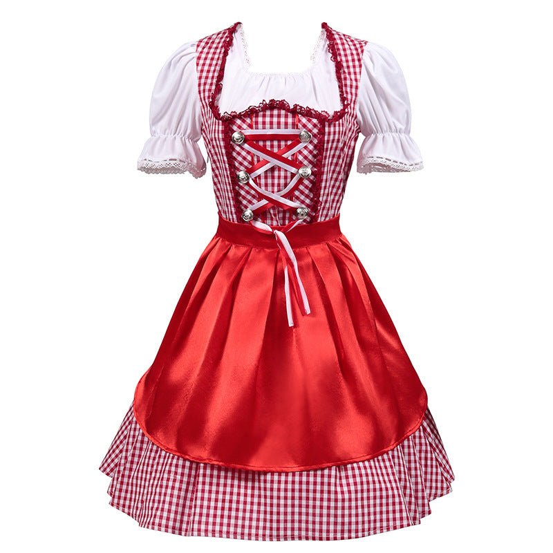 Authentic Halloween German Beer Girl Costume - Plus Size Barmaid Dress for Oktoberfest