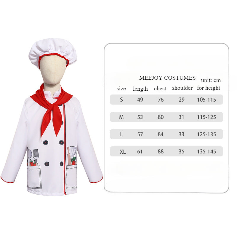 Children's Play Chef Uniform Set Little Chef Work Uniform Performance Uniform for Kid