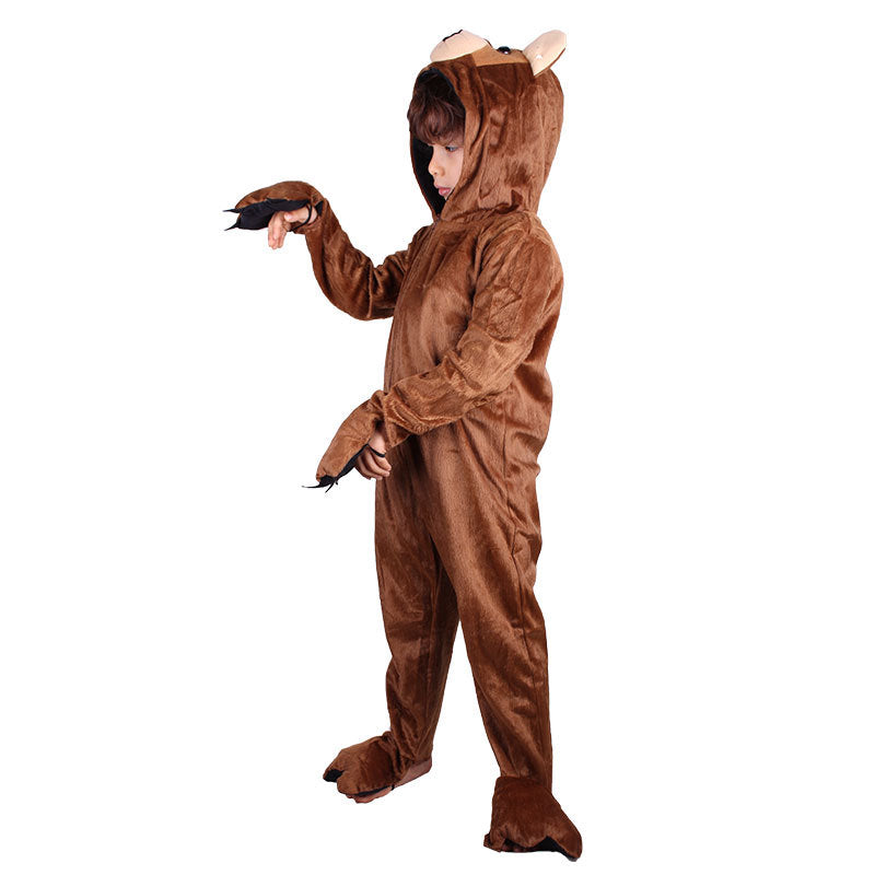 Kids Squirrel Costume Jumpsuit Book Week Woodland Fancy Dress