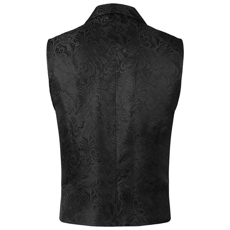 Medieval Retro Gothic Suit Jacquard Vest Double-breasted Vest