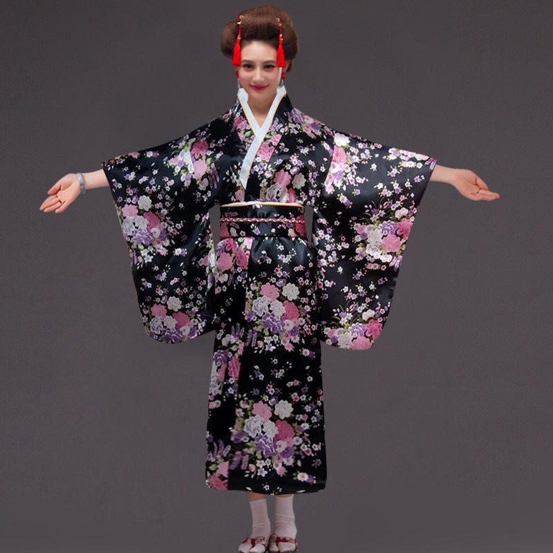 Japanese Womens Traditional Kimono Yukata Costumes Cosplay for Photography