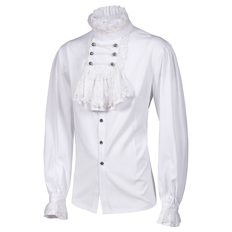 Mens Pirate Shirt Vampire Renaissance Victorian Steampunk Gothic Medieval Blouse