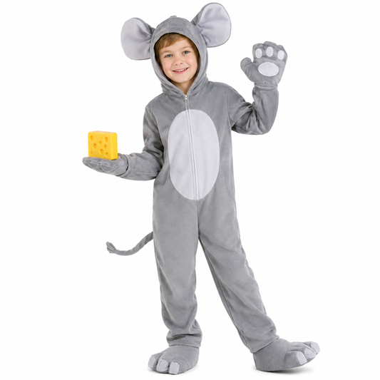 Kids Mouse Costume Jumpsuit – Book Week Animal Fancy Dress &amp; Pajamas