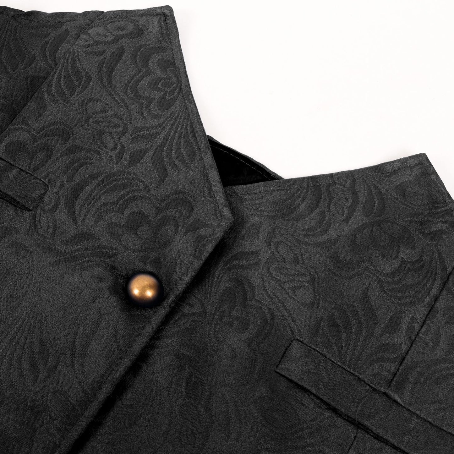 Men Retro Medieval Renaissance Vest Short Jacquard Waistcoat