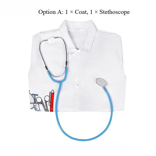 Kids Doctor Surgeon Nurse Costume Child Book Week Fancy Dress Halloween Outfit