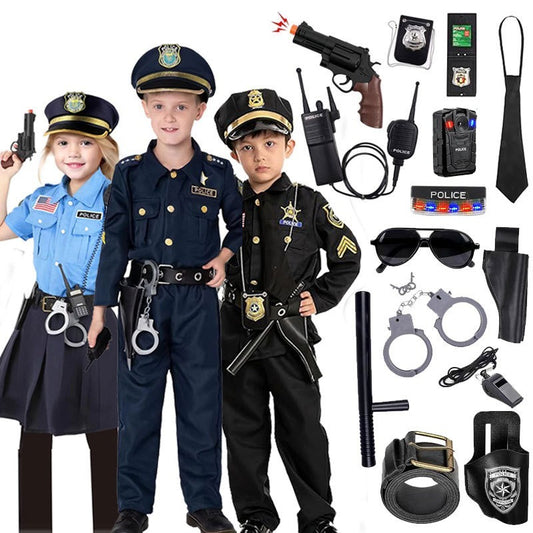Kids Police Suit  for Book Week Halloween Makeup Party Cosplay