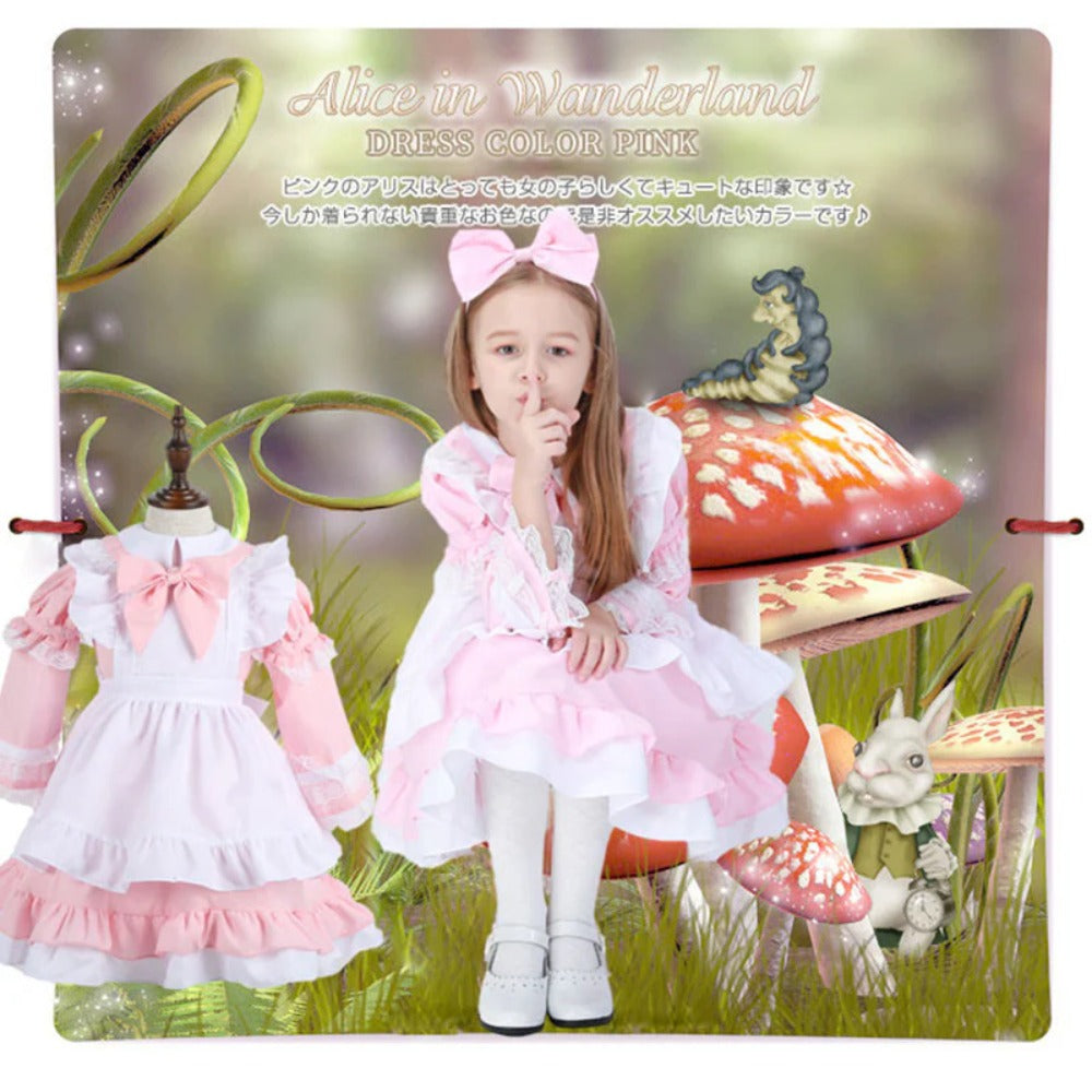 Girls Alice Costume Party Book Week Kids Child Fancy Dress Cosplay