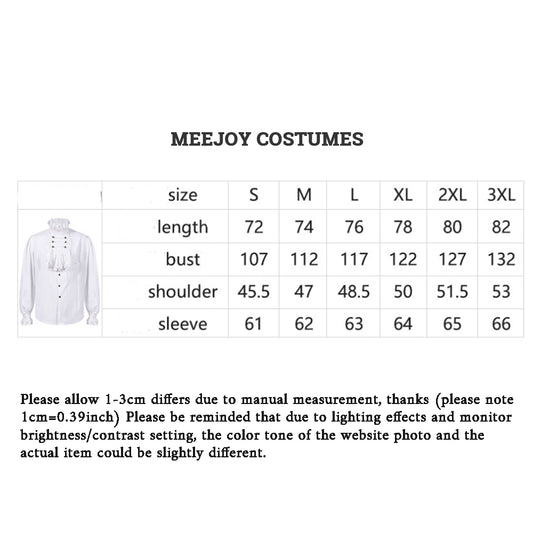 Men's Pirate Shirt – Gothic Vampire Renaissance Steampunk Costume Top