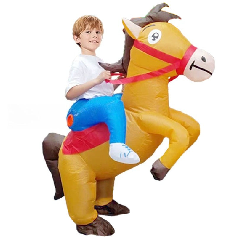Funny Adult Inflatable Horse Costume Ride On Party Parade Cosplay Outfit