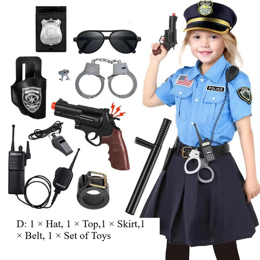 Kids Police Suit  for Book Week Halloween Makeup Party Cosplay
