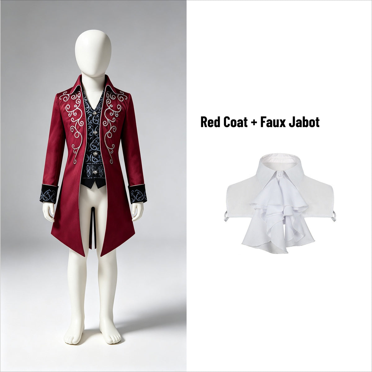 Boys Victorian Embroidered Tailcoat – Medieval Prince Costume