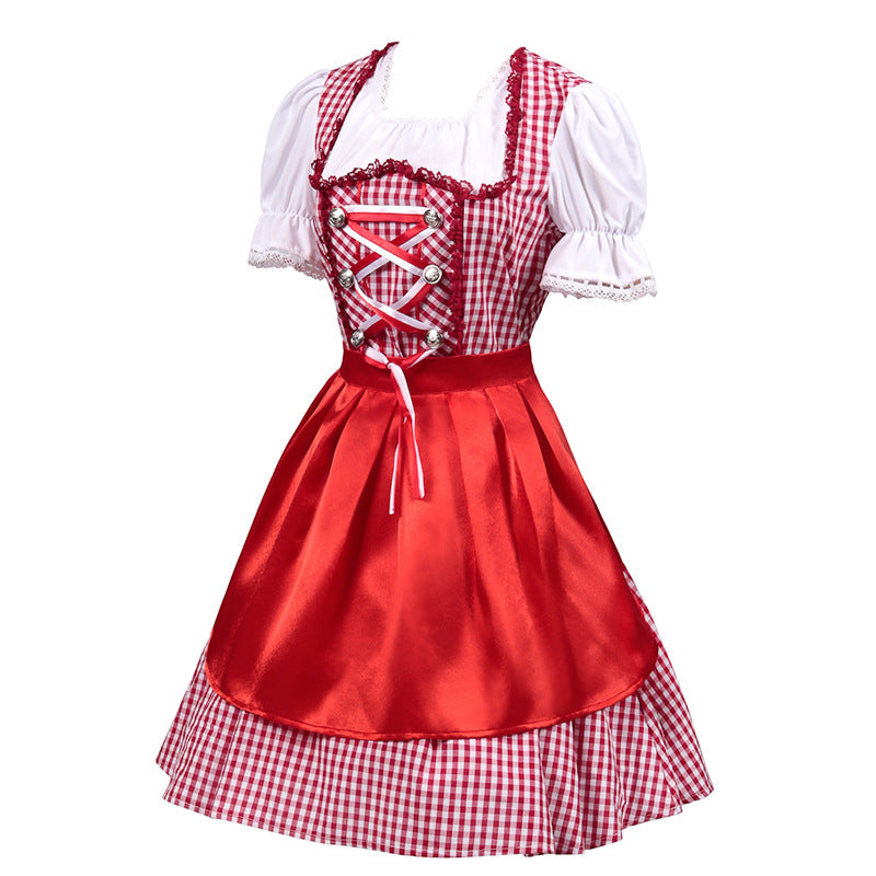 Authentic Halloween German Beer Girl Costume - Plus Size Barmaid Dress for Oktoberfest