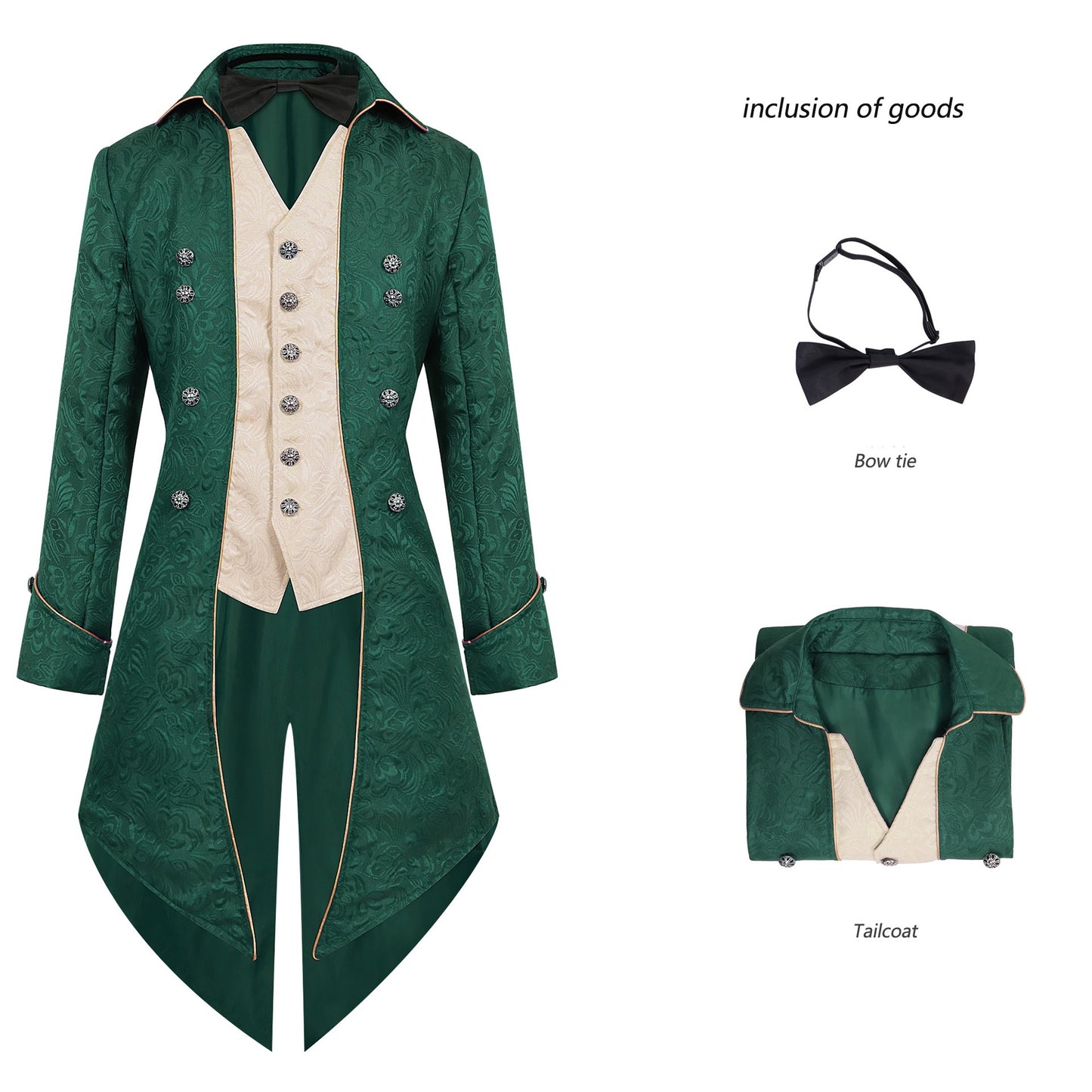 Men's Victorian Floral Tailcoat – Steampunk Gothic Costume Jacket