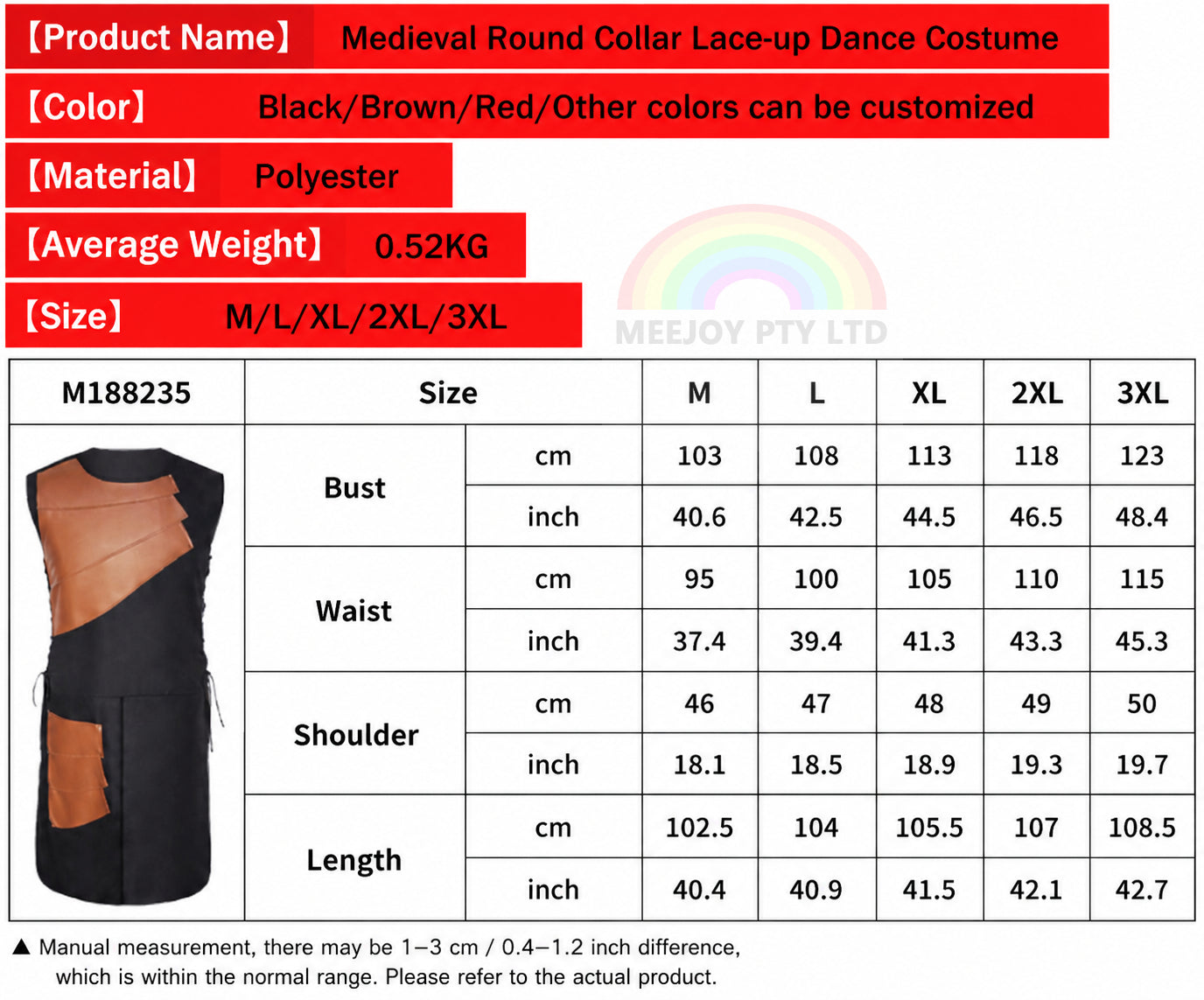 Medieval Knight Tunic Mens LARP Ren Faire Templar Surcoat Plus Size Costume