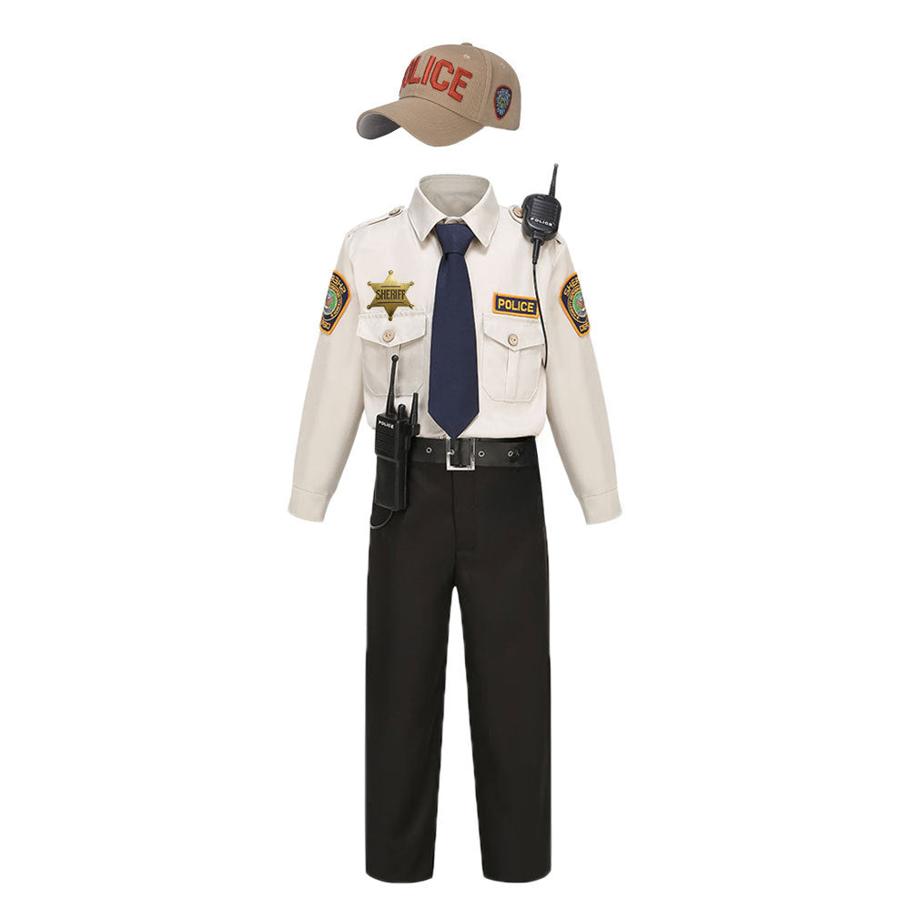 Children's Police Cosplay Carnival Sheriff  Uniform Costumes for Kid