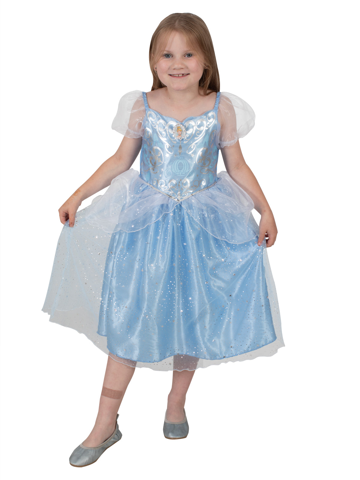 CINDERELLA SPARKLE DELUXE COSTUME, CHILD Officially Licensed