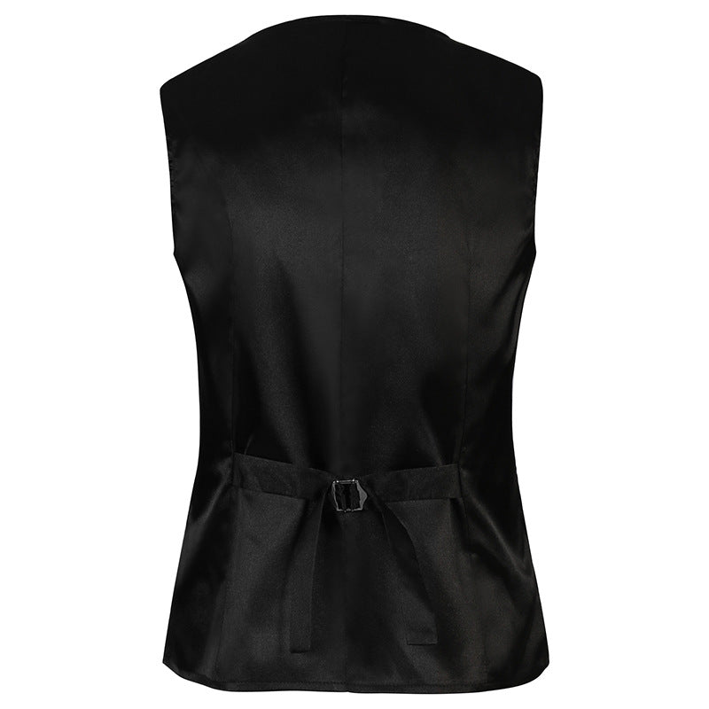 Mens Gothic Jacquard Waistcoat Victorian Steampunk Vest