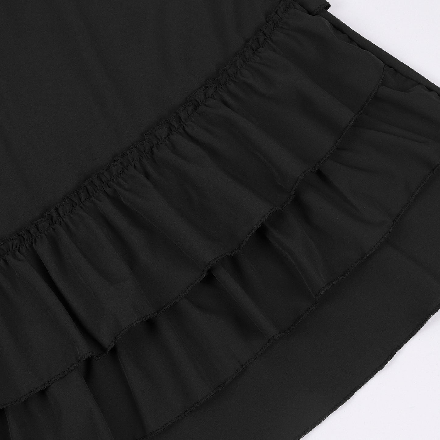 Womens Victorian Gothic Layered Skirt Renaissance Cosplay Party Costume