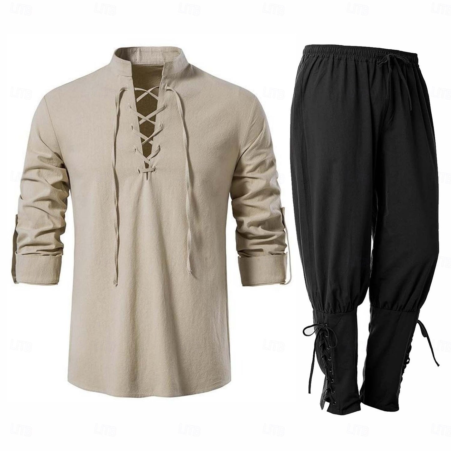 Adult Viking Ranger Fancy Dress Costume Set Halloween Ren Faire LARP