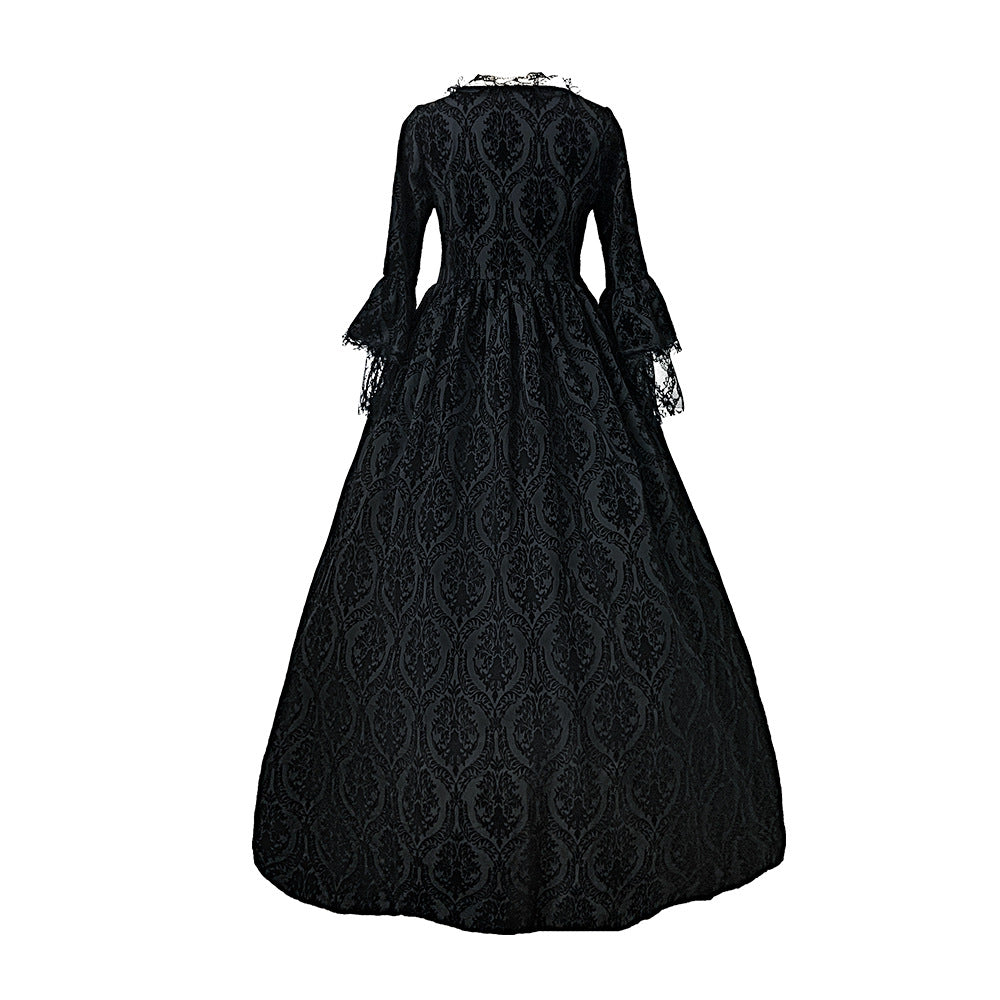 Women’s Vintage Gothic Renaissance Lace Court Dress Medieval Victorian Ball Gown