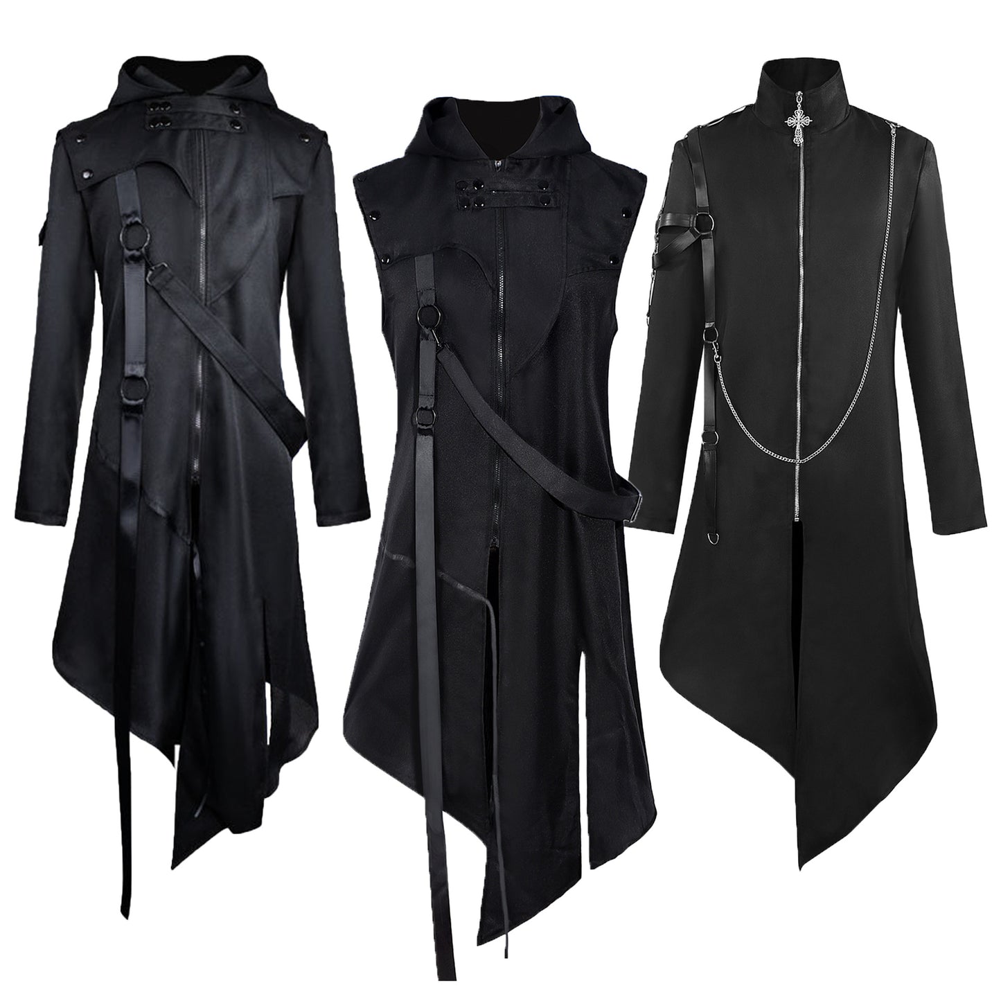 Unisex Gothic Top Punk Coat for Halloween Medieval Renaissance Performance Vintage Party