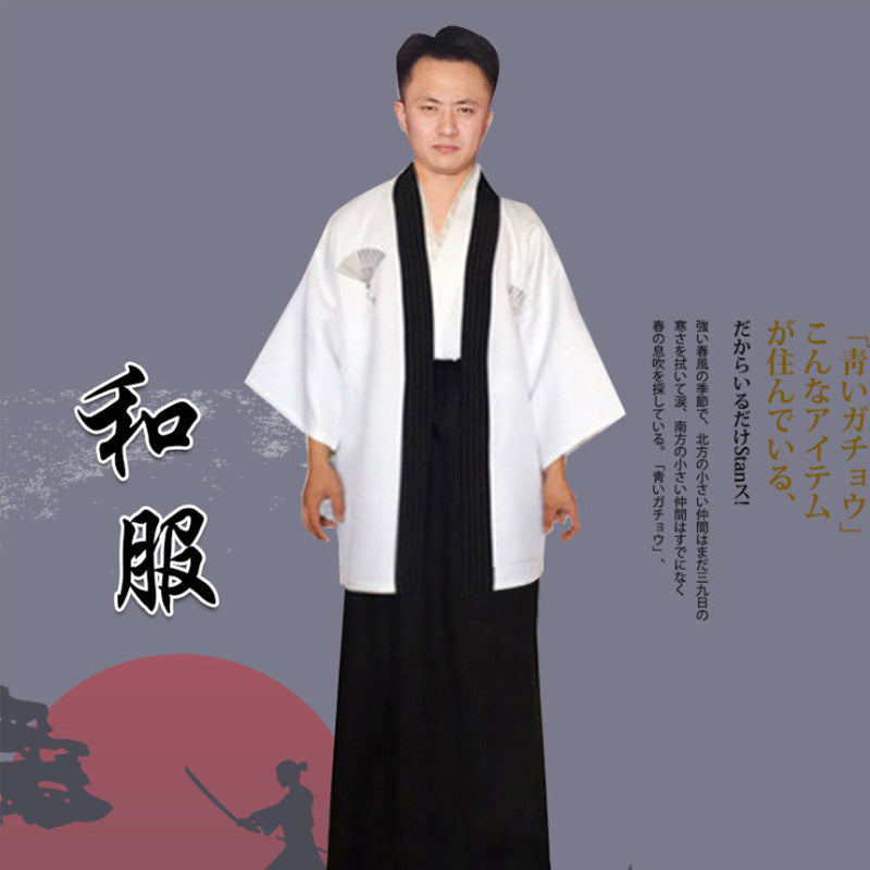 Step Back in Time with our Traditional Period Mens Kimono Costume: Samurai Uniform