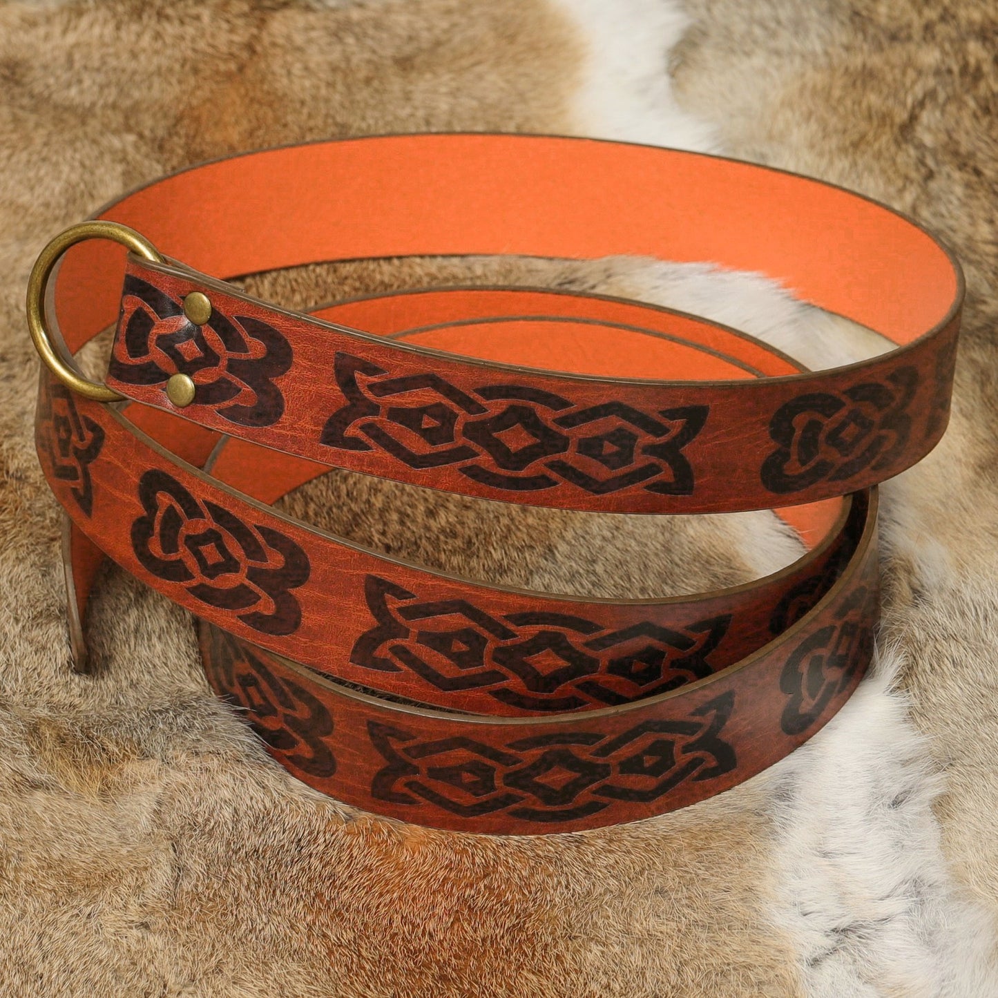 Viking, Medieval Celtic, Embossed Saber Belt, Vintage Knight, Ring Belt, Stage Props