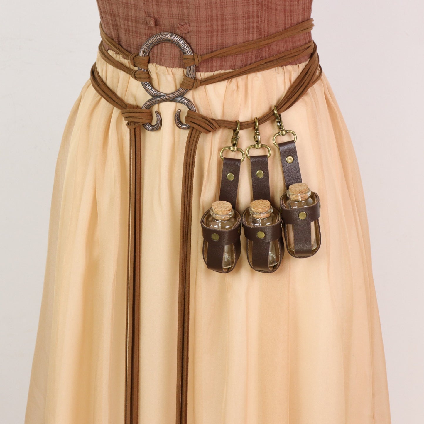 Womens Medieval Renaissance Belt Viking Dress Waist Sash Faux Leather
