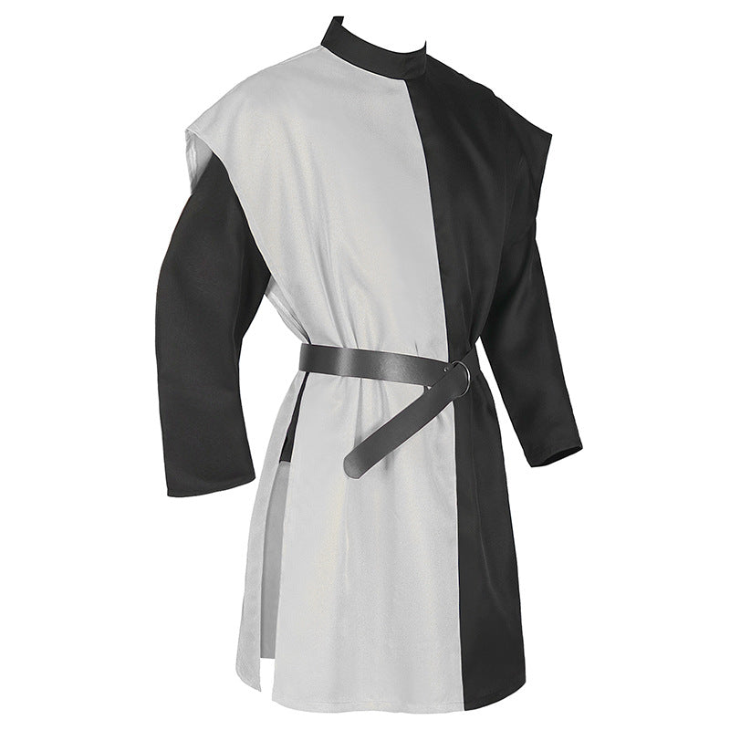 Medieval Knight Tunic Mens LARP Ren Faire Templar Surcoat Plus Size Costume