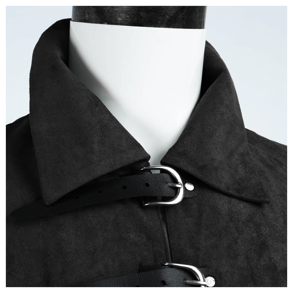 Men's Medieval Faux Suede Longline Vest – Elf Ranger LARP Costume