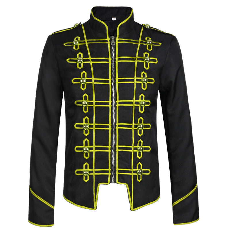 Retro Gothic Steampunk Drummer Parade Jacket Perfect for Band Uniform