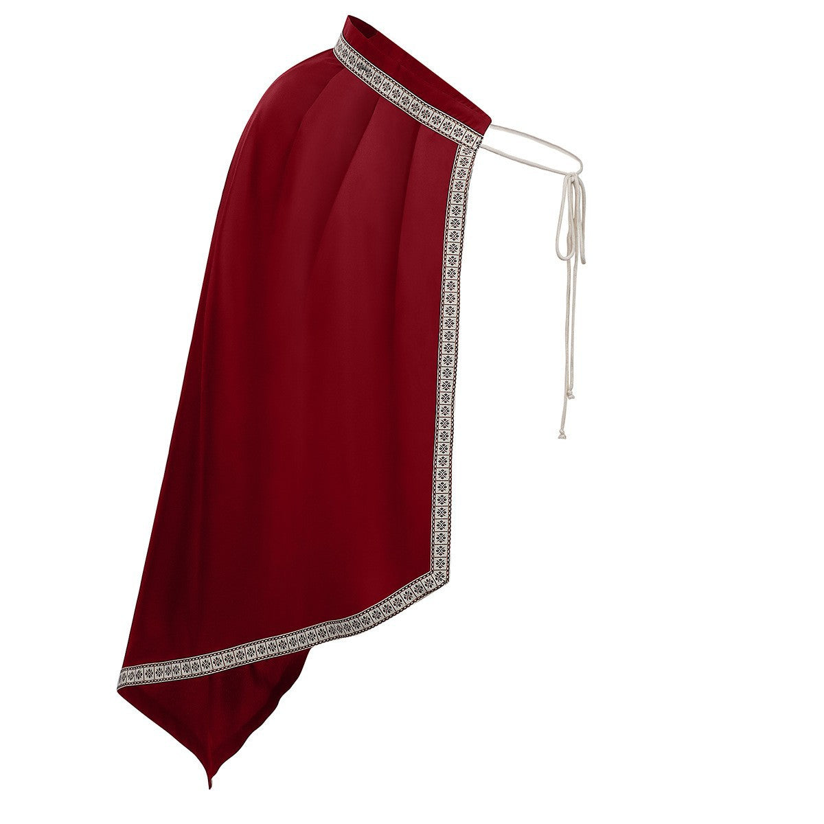 Mens Tudor Noble One Shoulder Cloak Medieval Knight Cape LARP Ren Faire