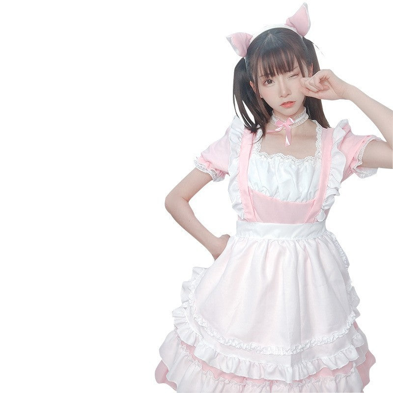 Girl Cat Princess Dress Cosplay Costume: Lolita Soft Girl Anime Cute Maid Outfit