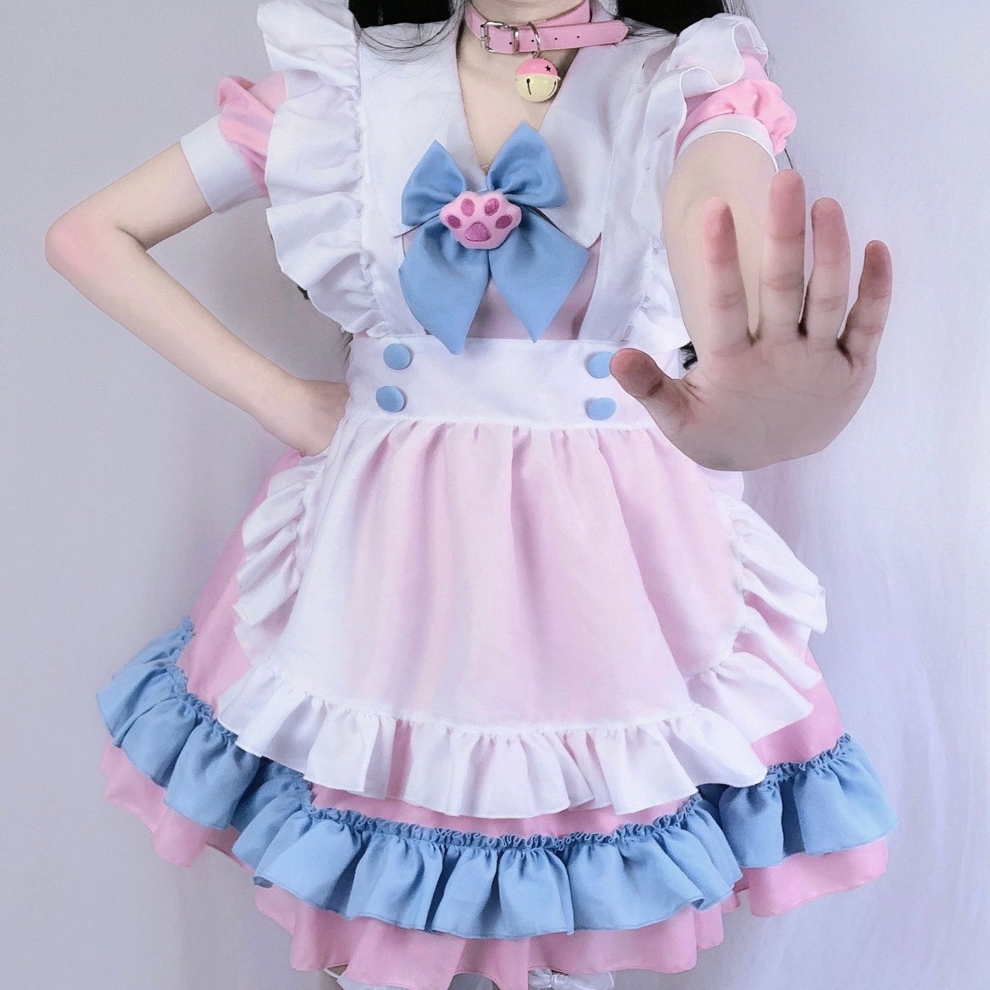 Sweet Cute Lolita Maid Dress Womens Girls Anime Cosplay Costume Layers Dresses