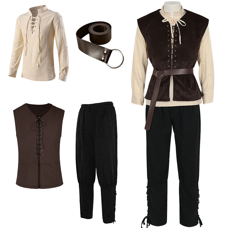 Medieval Peasant Costume - European Colonial People Roleplay Attire