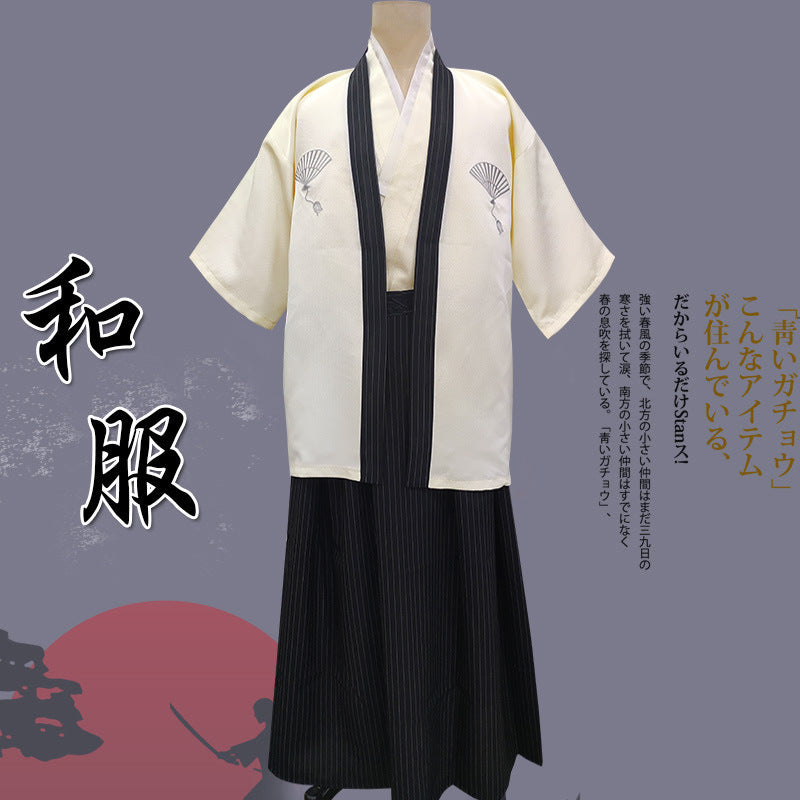 Step Back in Time with our Traditional Period Mens Kimono Costume: Samurai Uniform