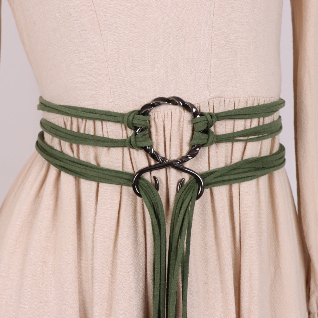 Womens Medieval Renaissance Belt Viking Dress Waist Sash Faux Leather
