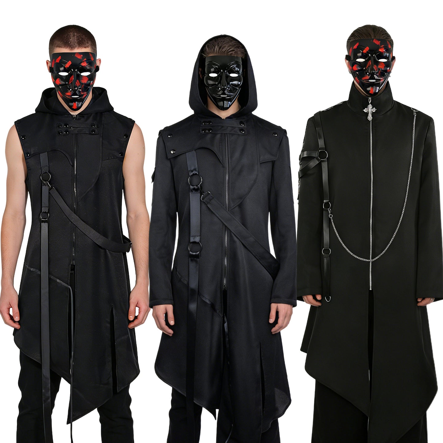 Unisex Gothic Top Punk Coat for Halloween Medieval Renaissance Performance Vintage Party