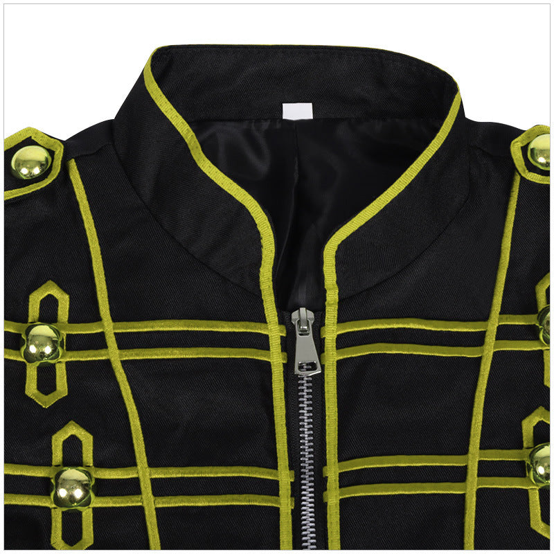 Retro Gothic Steampunk Drummer Parade Jacket Perfect for Band Uniform