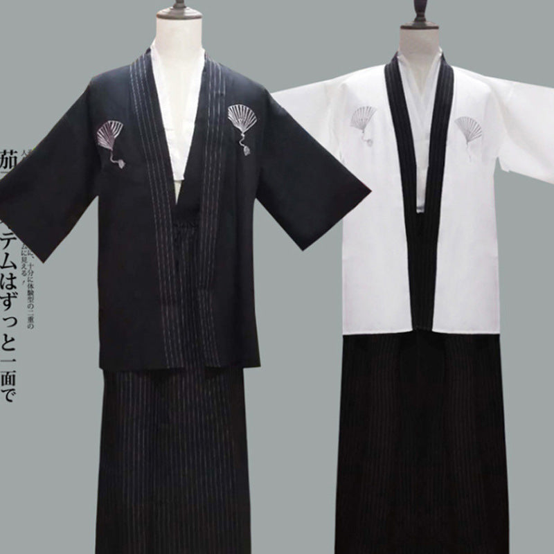 Step Back in Time with our Traditional Period Mens Kimono Costume: Samurai Uniform