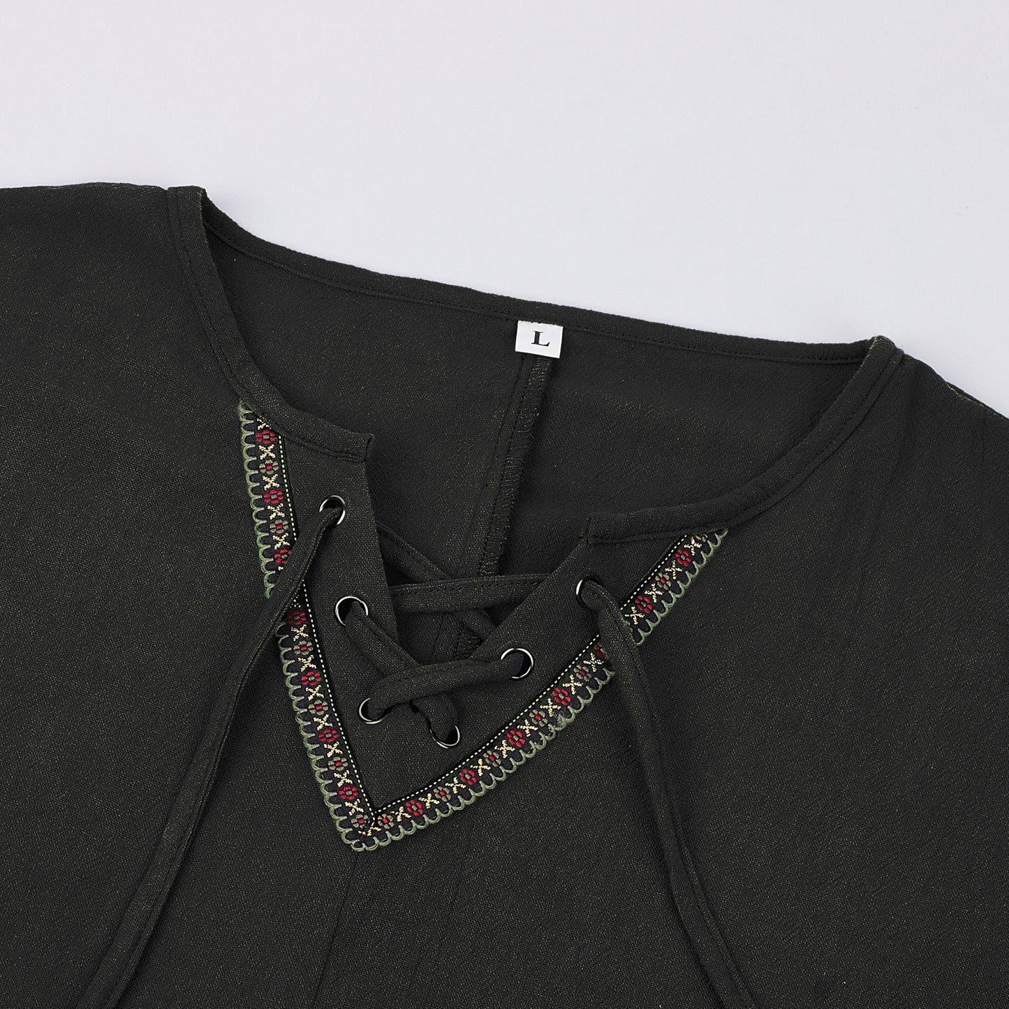 Men’s Medieval Viking Tunic Renaissance Costume Robe with Belt LARP Cosplay Outfit