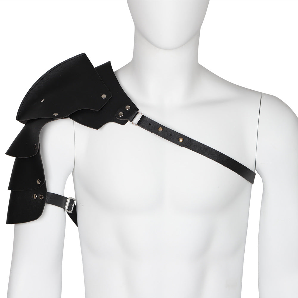 Medieval Viking Shoulder Armor PU Leather Knight Pauldron Cosplay LARP Gear