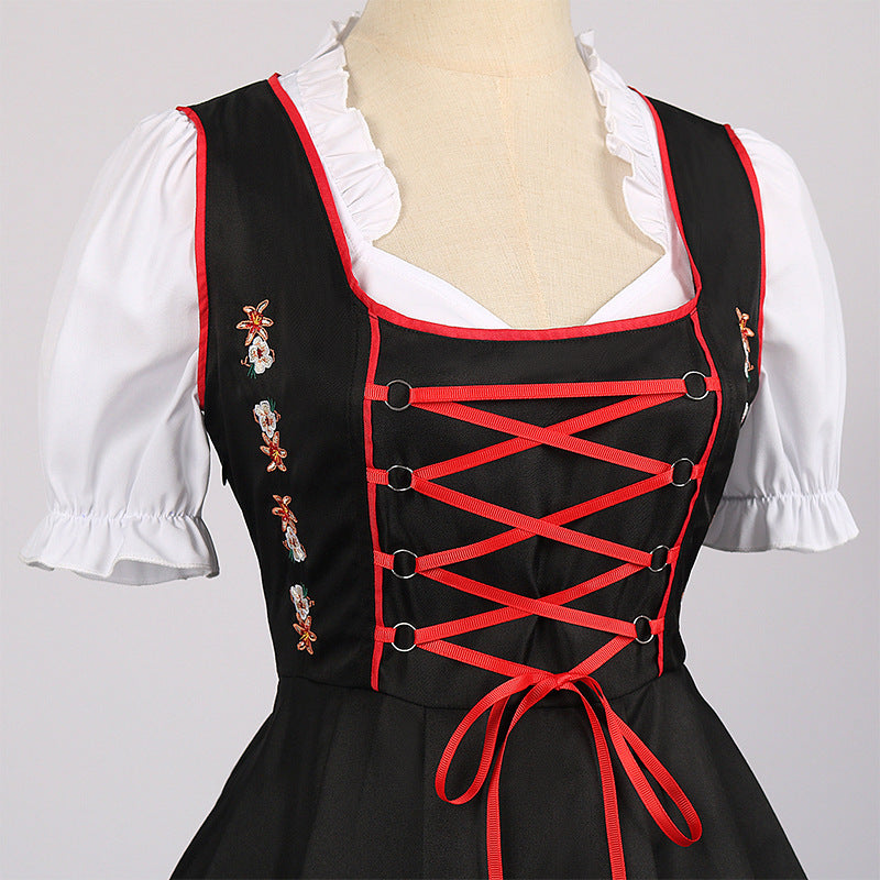 Bavarian Oktoberfest Suspenders Suit - Women's Halloween Carnival Costume