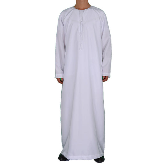 Mens Muslim Clothing Saudi Arab Long Sleeve Thobe Islamic Jubba Kaftan Oman Style Arabic Robe Bisht