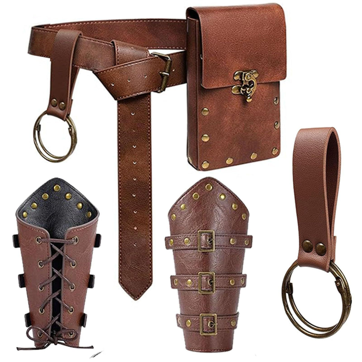 Medieval Renaissance Utility Belt & Pouch Accessories