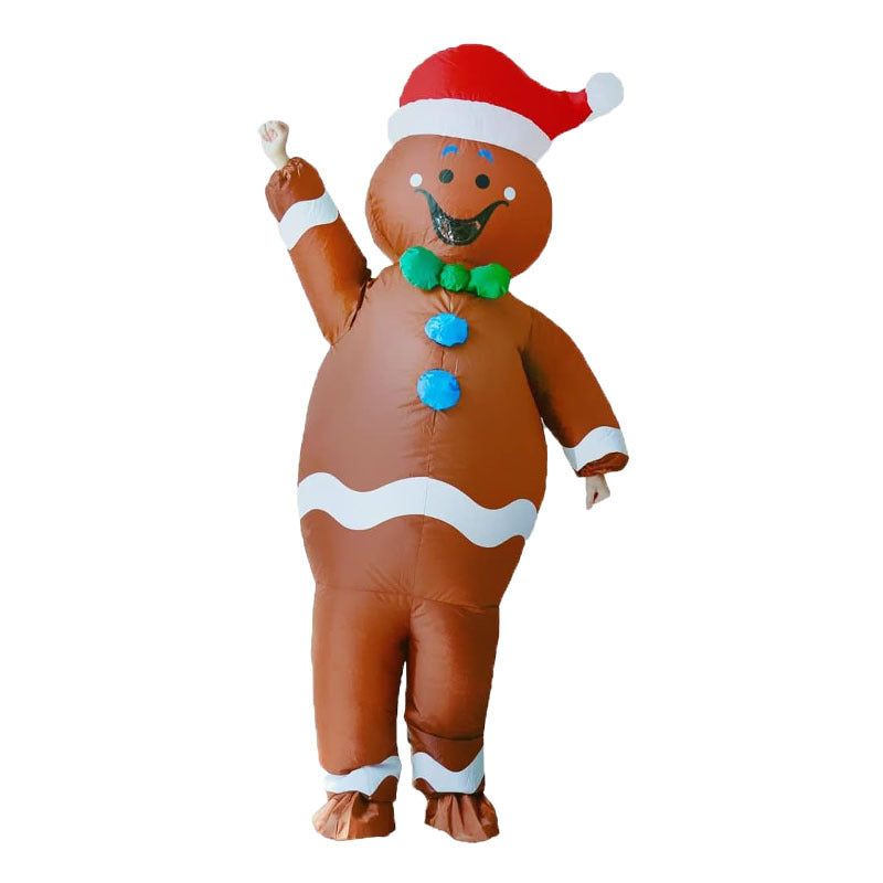 Funny Cartoon Clothing Xmas Popup Carton , Santa Claus Carrying, Claus Inflatable for Adult kid